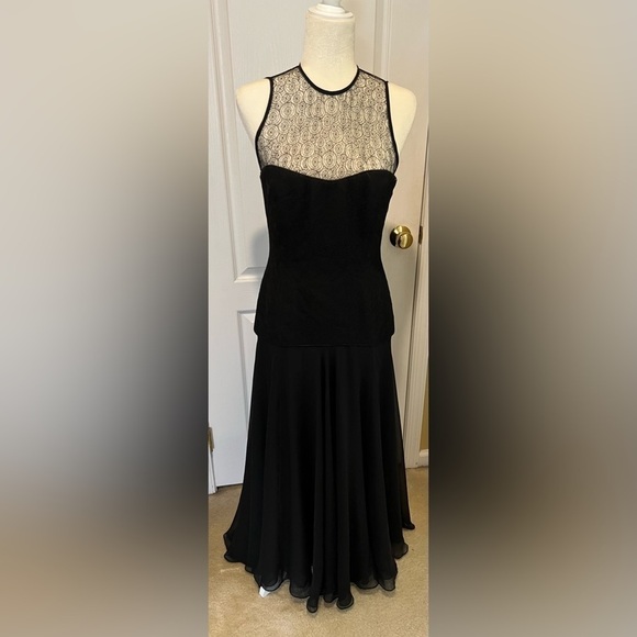 Custom made Reggie Brown black evening gown - size 4/6 - Picture 1 of 8